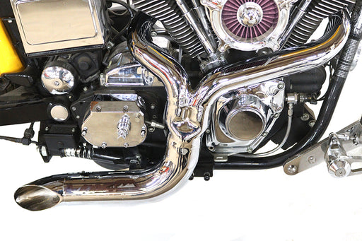 V-Twin Manufacturing FXD 2:1 Lake Side Pipe Exhaust Chrome - additional view 2