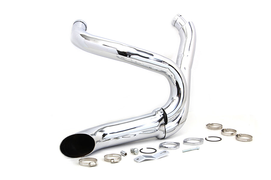 Wyatt Gatling Chrome Wyatt Gatling 2 into 1 Exhaust Pipe Header Kit - additional view 3