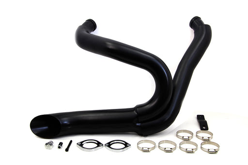 V-Twin Manufacturing Black Wyatt Gatling 2 into 1 Exhaust Pipe Header Kit