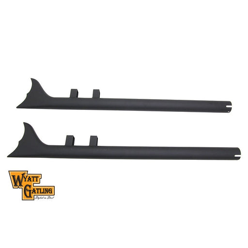 Wyatt Gatling 32 Scalloped Fishtail Set Black - V-Twin 30-0783 - Big Twin 1995-2016