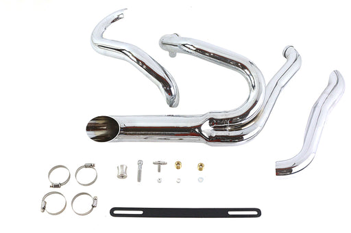 Wyatt Gatling Chrome Wyatt Gatling 2 into 1 Exhaust Pipe Header Kit
