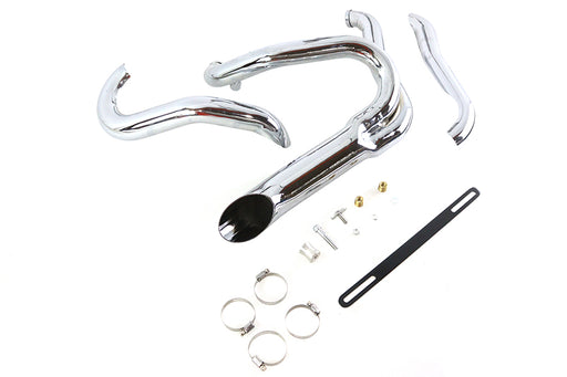 Wyatt Gatling Chrome Wyatt Gatling 2 into 1 Exhaust Pipe Header Kit - additional view 2