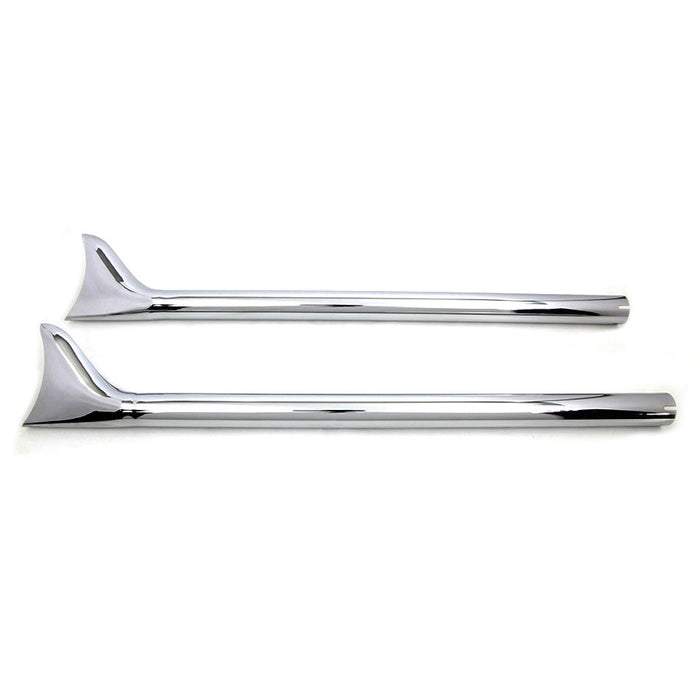 36 Straight Fishtail Extension Set Chrome - V-Twin 30-0950 - Big Twin 0+