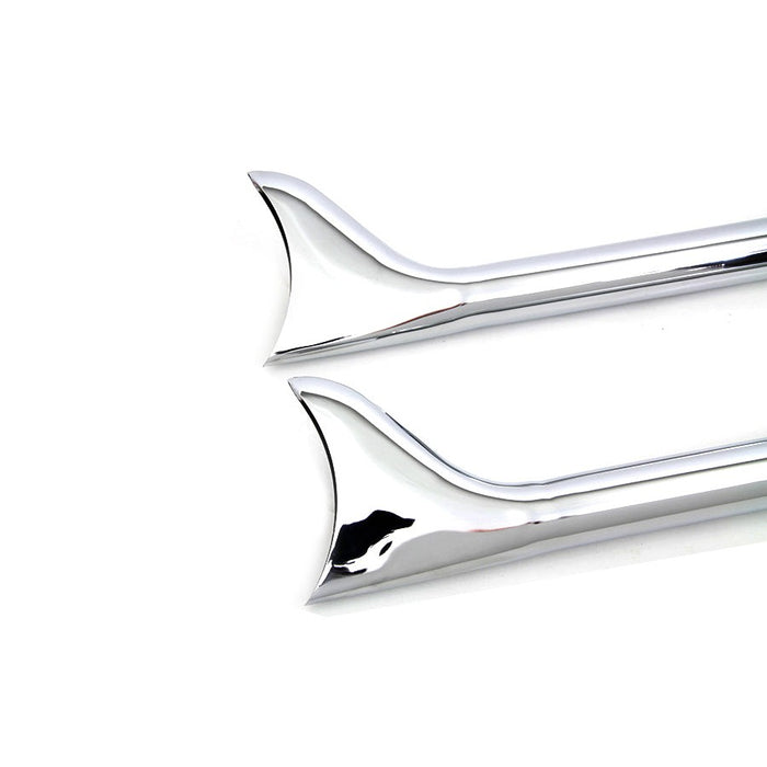 36 Straight Fishtail Extension Set Chrome - V-Twin 30-0950 - Big Twin 0+