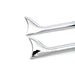 36 Straight Fishtail Extension Set Chrome - V-Twin 30-0950 - Big Twin 0+