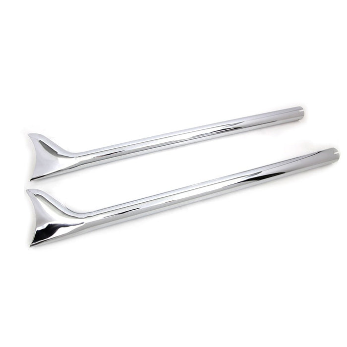 36 Straight Fishtail Extension Set Chrome - V-Twin 30-0950 - Big Twin 0+