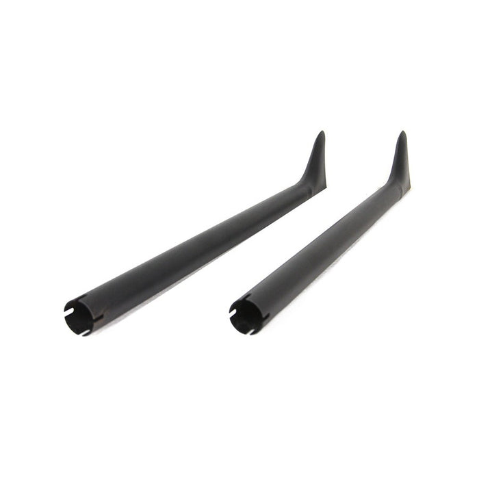 36 Straight Fishtail Exhaust Extension Set Black - V-Twin 30-0959 - Big Twin 0+