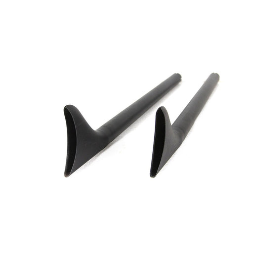 36 Straight Fishtail Exhaust Extension Set Black - V-Twin 30-0959 - Big Twin 0+