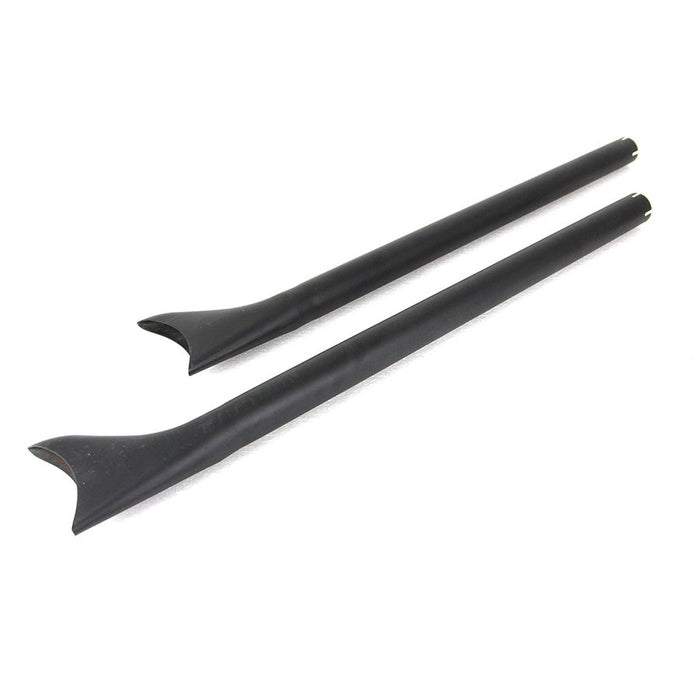 36 Straight Fishtail Exhaust Extension Set Black - V-Twin 30-0959 - Big Twin 0+