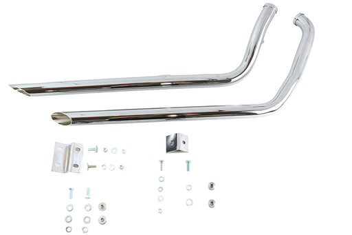 Paughco 40 Shotgun Exhaust Drag Pipe Set Slash Cut Style