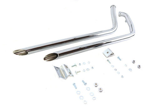 Paughco 40 Shotgun Exhaust Drag Pipe Set Slash Cut Style - additional view 2