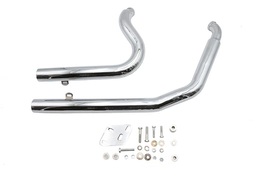Ultima Big Growl Exhaust Long Gun Drag Pipe Set Chrome