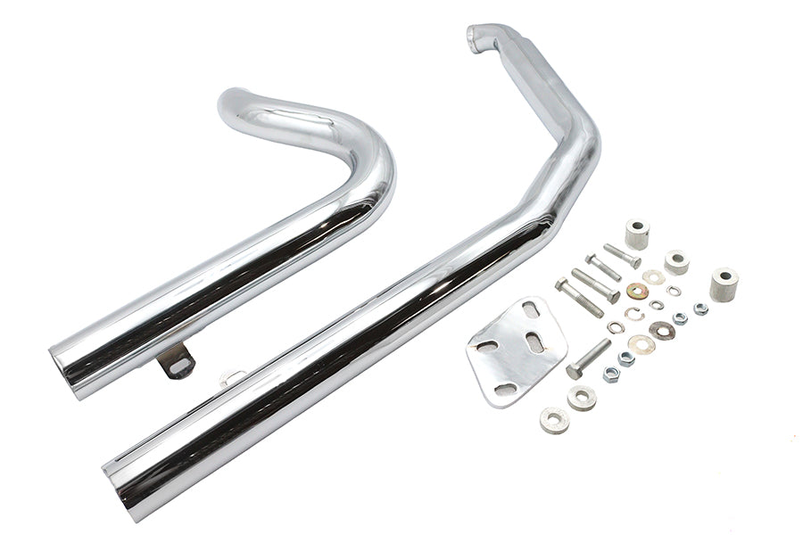 Ultima Big Growl Exhaust Long Gun Drag Pipe Set Chrome - additional view 3