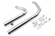 Ultima Big Growl Exhaust Drag Pipe Set Snub Nose Chrome - additional view 3