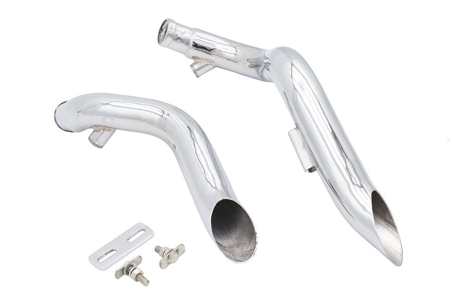 Ultima Big Growl Exhaust Drag Pipe Short Shots Chrome - additional view 2