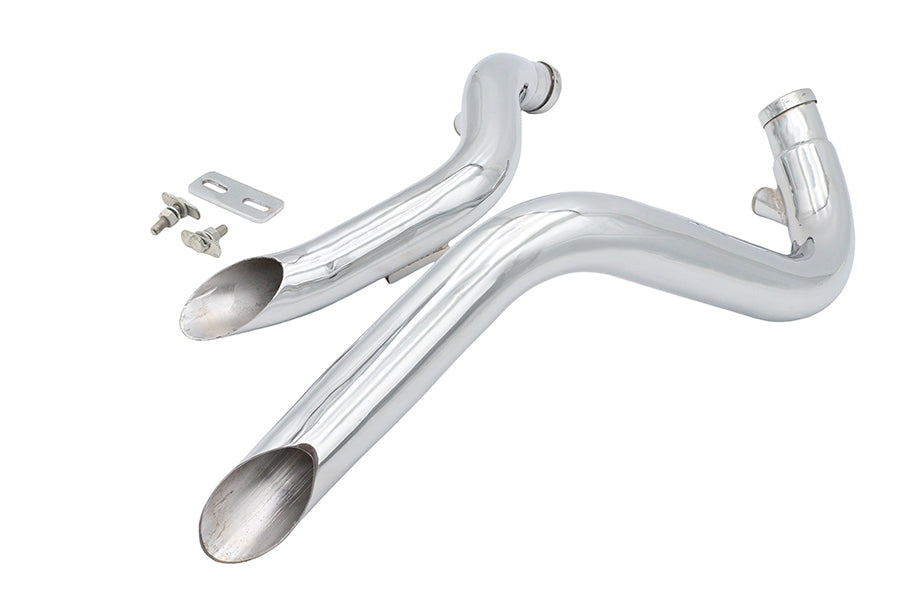 Ultima Big Growl Exhaust Drag Pipe Short Shots Chrome - additional view 3