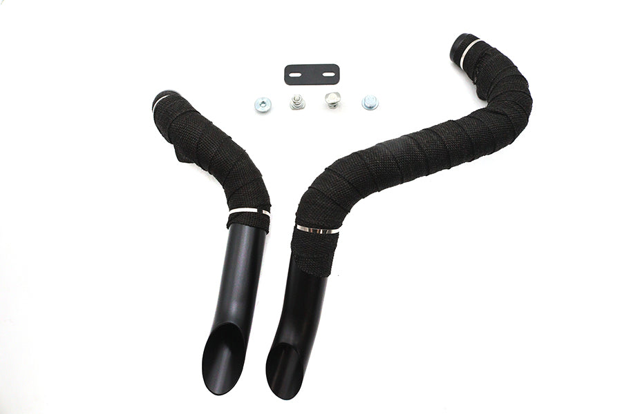 Ultima Big Growl Exhaust Drag Pipe Short Shots Black