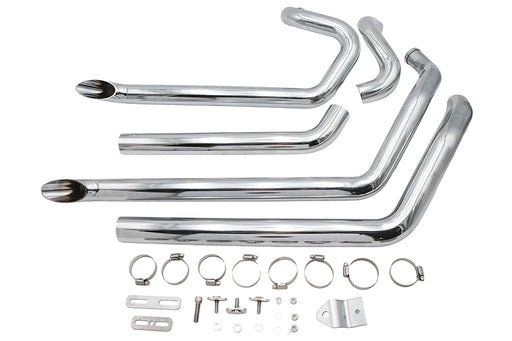 Wyatt Gatling Wyatt Gatling FXST Street Fighter Drag Pipe Set Chrome