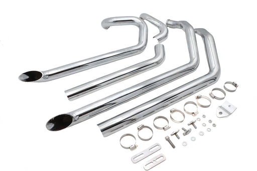 Wyatt Gatling Wyatt Gatling FXST Street Fighter Drag Pipe Set Chrome - additional view 2