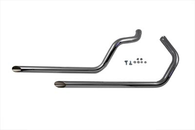 Paughco Exhaust Drag Pipe Set Slash Cut