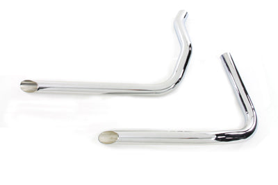 Paughco Exhaust Drag Pipe Set Slash Cut