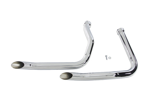 Paughco Exhaust Goose Drag Pipe Set with Slash Cut Ends