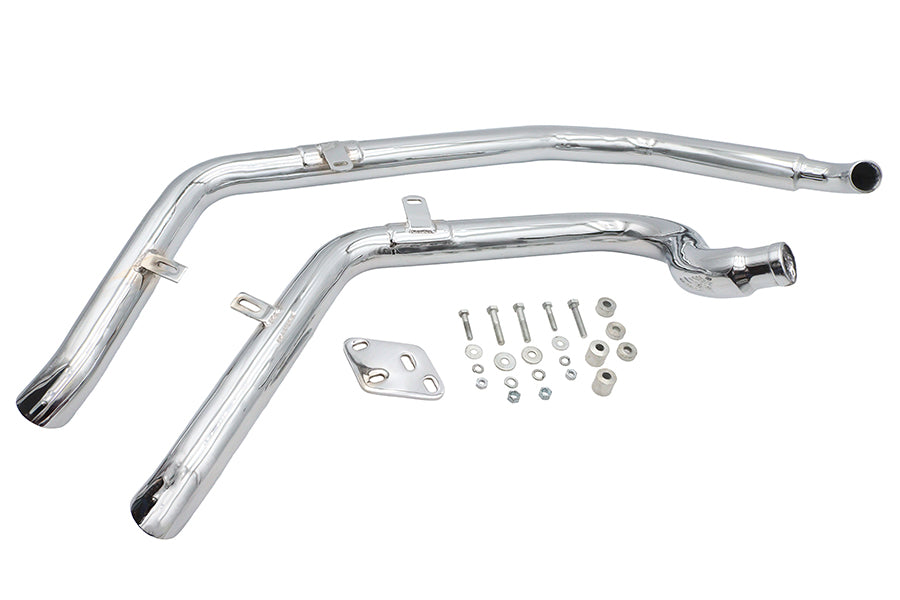 Ultima Big Growl Upswept Up 'n Outs Exhaust Pipe Set Chrome - additional view 3