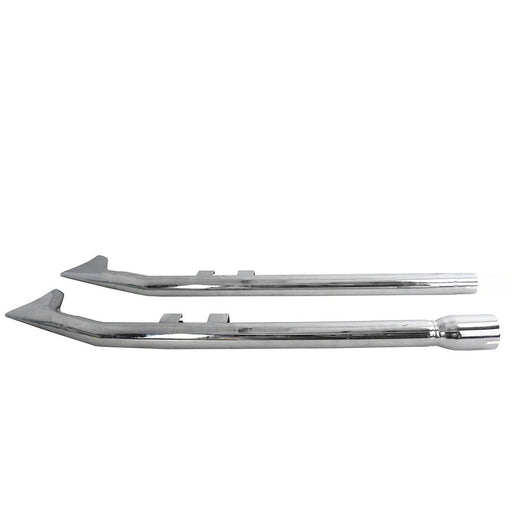 FLT Upsweep Straight Fishtail Set Chrome - V-Twin 30-7963 - Twin Cam Touring 2017+