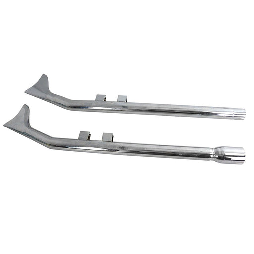 FLT Upsweep Straight Fishtail Set Chrome - V-Twin 30-7963 - Twin Cam Touring 2017+