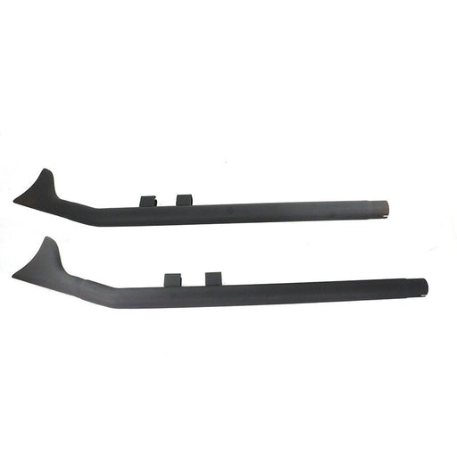 FLT Upsweep Straight Fishtail Set Black - V-Twin 30-7977 - Big Twin 1995-2016