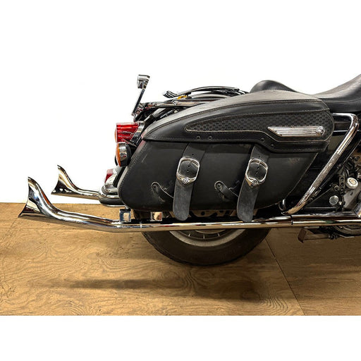 FLT Upsweep Straight Fishtail Set Chrome - V-Twin 30-7979 - Big Twin 1995-2016