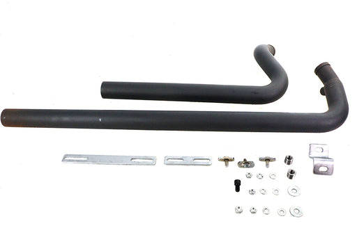 V-Twin Manufacturing Exhaust Drag Pipe Set Black Shotgun Style