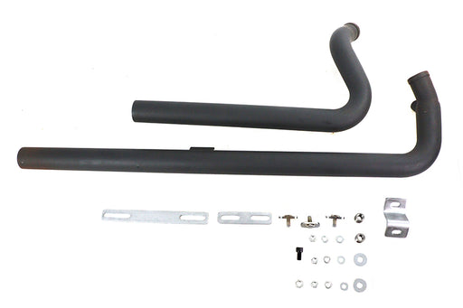 V-Twin Manufacturing Exhaust Drag Pipe Set Black Shotgun Style - additional view 2