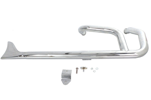 Wyatt Gatling Wyatt Gatling 2:1 Fishtail Exhaust Header Pipe Chrome