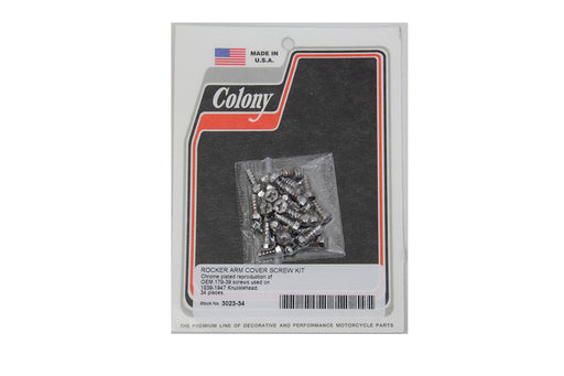 Colony Rocker Arm Cover Screw Kit Chrome - additional view 2