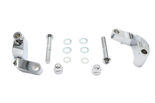 V-Twin Manufacturing Chrome Smooth Mirror Relocation Kit