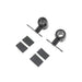 Spring Fork Fender Black Mount Clamp Set - V-Twin 31-1376 - Big Twin 0+