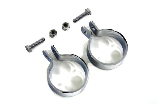 V-Twin Manufacturing Chrome 1-7/8 Muffler End Clamp Set - additional view 2