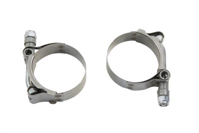 V-Twin Manufacturing Exhaust Clamp Set Stainless Steel - additional view 2