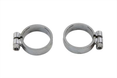 V-Twin Manufacturing Chrome Allen Type Exhaust Clamp Set Wide