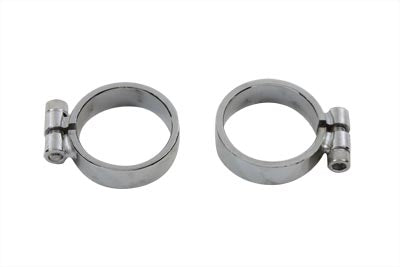 V-Twin Manufacturing Chrome Allen Type Exhaust Clamp Set Wide - additional view 2