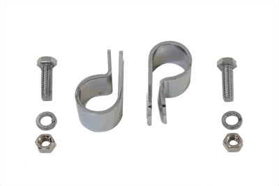 V-Twin Manufacturing Chrome 1 Muffler Clamp Set