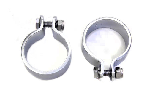 V-Twin Manufacturing Chrome 1-7/8 Heavy Muffler Body and End Clamp Set - additional view 2