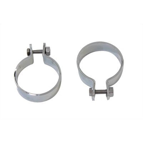 Chrome 2 Muffler Body and End Clamp Set - V-Twin 31-9914