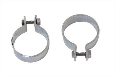 V-Twin Manufacturing Chrome 2 Muffler Body and End Clamp Set