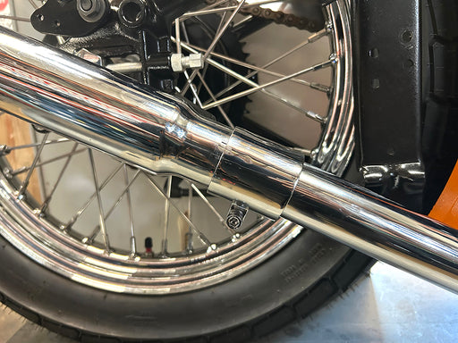 V-Twin Manufacturing Chrome 1-3/4 Seamless Exhaust Clamp Set - additional view 2