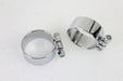 V-Twin Manufacturing Chrome 2-1/8 Wide Muffler Body and End Clamp Set - additional view 2