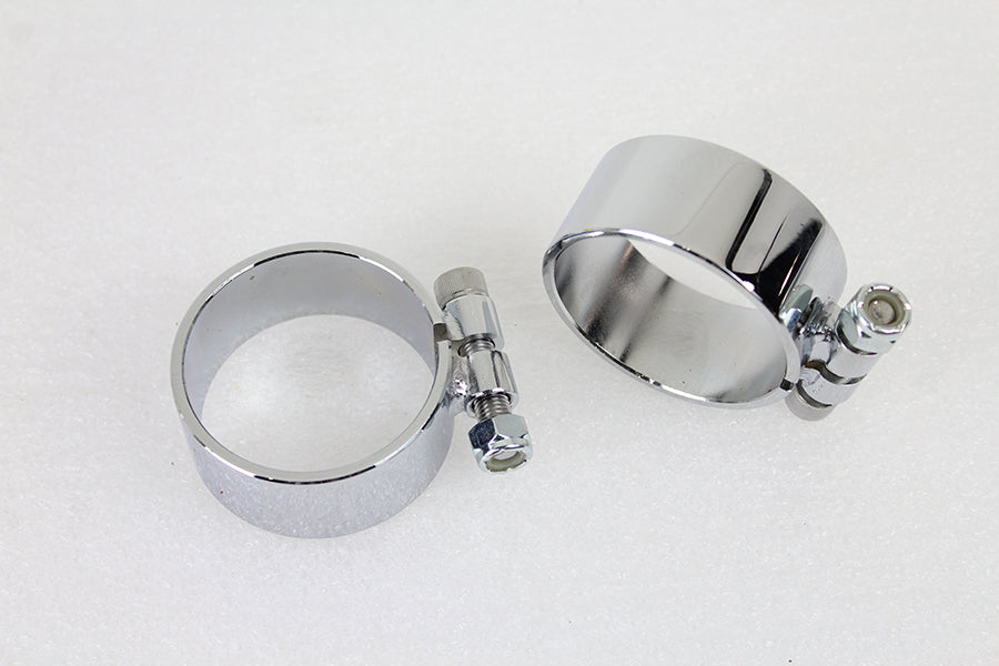 V-Twin Manufacturing Chrome 2-1/8 Wide Muffler Body and End Clamp Set - additional view 2