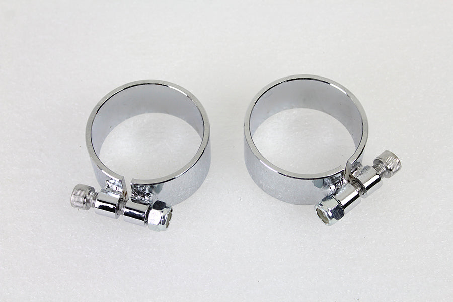 V-Twin Manufacturing Chrome 2-1/8 Wide Muffler Body and End Clamp Set - additional view 3