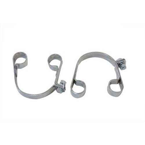 Chrome Muffler Clamp Set - Paughco 725I